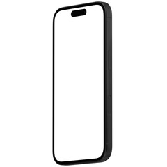 Wall Mural - photo of smartphone device without background and screen. frame only. black color. template for mock