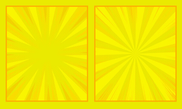 Comic pop art panel background on yellow