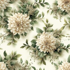 Poster - Seamless Delightful flower pattern featuring an array of blossoms in various colors and styles for a lively aesthetic