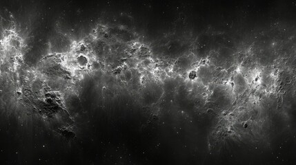 Wall Mural - monochrome nebula cosmic dust and gas clouds in deep space