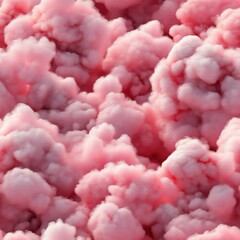 Poster - Seamless Dreamy pink cloud floating gracefully in a clear blue sky evoking a sense of tranquility and wonder in nature