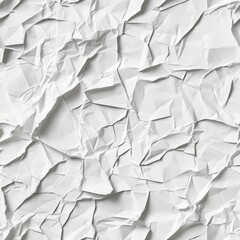 Poster - Seamless Textured white crumpled paper background ideal for creative projects, presentations, and artistic expressions