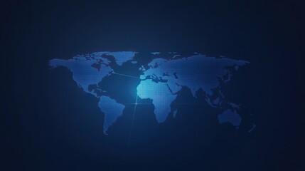 Poster - Global map digital graphic, technological world map, vector world map, dark background
