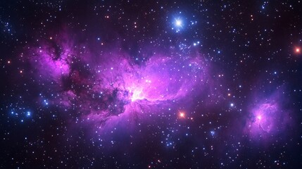 Wall Mural - celestial nebula cosmic purple galaxy landscape