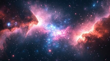 Wall Mural - Celestial Nebula Cosmic Dance of Stars and Gas