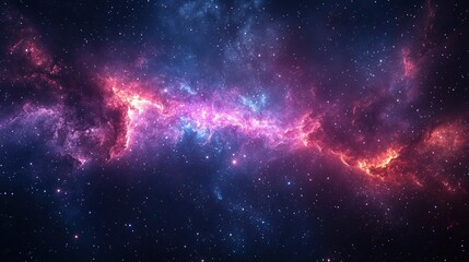 Wall Mural - celestial nebula cosmic dust and stellar clouds in vibrant hues