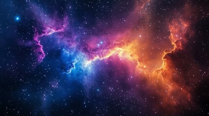 Wall Mural - cosmic nebula vibrant colors of a stellar nursery