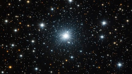 Wall Mural - brilliant star cluster in a vast night sky