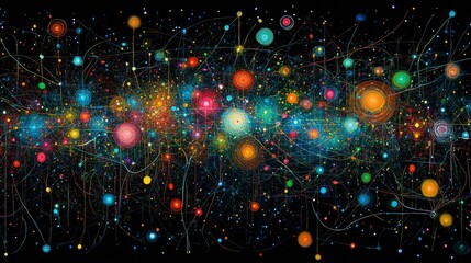 Wall Mural - cosmic web a celestial tapestry of interconnectedness