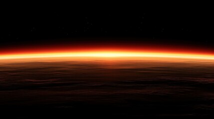Wall Mural - fiery horizon a stunning view of earth from space