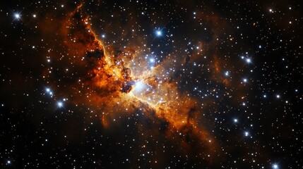 Wall Mural - celestial tapestry a cosmic nebula in vibrant hues