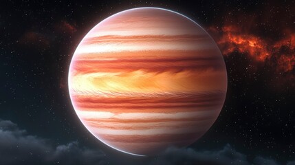 Wall Mural - majestic jupiter gas giant in the cosmos