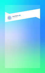 Poster - Vertical story template in gradient colors. Social media frame vector illustration.