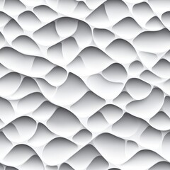 Poster - seamless creative white background featuring various intriguing white shapes arranged in an artistic