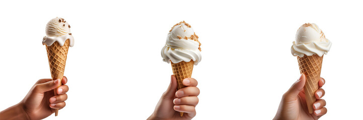 Wall Mural - hand holding ice cream cone