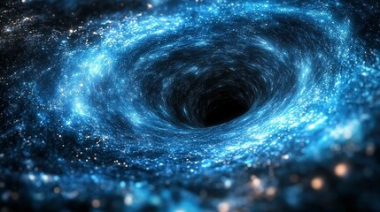 Wall Mural - abstract representation of a black hole in space cosmic vortex of stars and nebulae