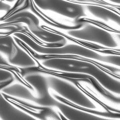 Poster - abstract image of flowing silver fabric with subtle highlights and shadows, creating a luxurious and