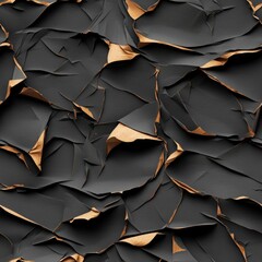 Poster - seamless striking black and gold background with a luxurious feel perfect for elegant designs and hi