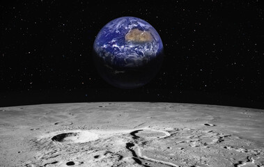 Aufkleber - The Earth as Seen from the Surface of the Moon 