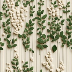 Poster - Seamless A vibrant bunch of fresh white flowers arranged beautifully against a simple background for a charming display