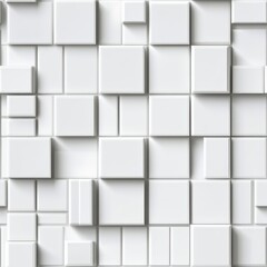 Poster - seamless bright white wall with numerous squares creating an appealing geometric design perfect for 