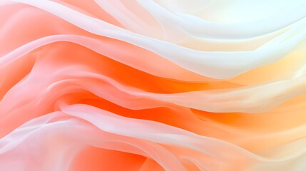 Poster - Delicate Flow of Soft Fabric in Shades of Pink and White