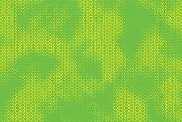 Aufkleber - triangular halftone texture retro wave vector geometric technology abstract green and yellow backgro