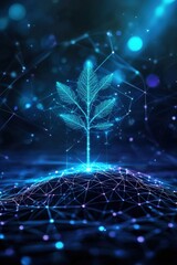 Poster - A symbolic seed growing into a glowing digital tree, representing growth and innovation.