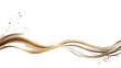 © Cahyani - Golden Liquid Flows Elegantly on White, Isolated Abstract Background