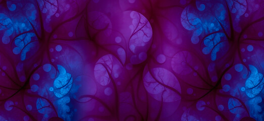 Poster - Colorful abstract background design with purple and blue tones and organic shapes 