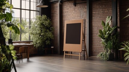 Poster - Bright room featuring a large window allowing abundant natural light to flood the space creating an inviting atmosphere