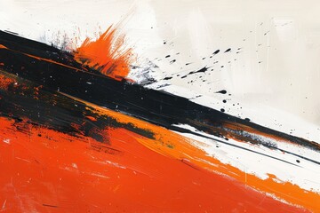 Poster - Bold abstract painting with dynamic colors and energetic strokes