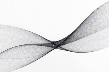 Fototapete - Elegant black and white flowing curves on a light background