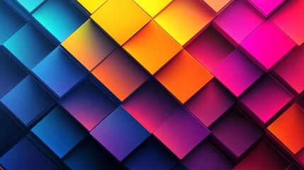 Poster - Creating vibrant neon diamond patterns design studio graphic art digital environment creative perspective neon colors concept