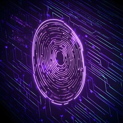 Poster - Glowing Spiral Fractal Vortex   Futuristic Digital Art Abstract Background with Radial Patterns Electromagnetic Energy and Mesmerizing Motion