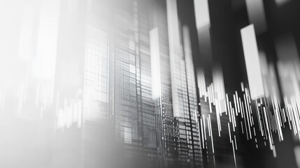 Poster - Abstract financial data display, digital stock market indicators