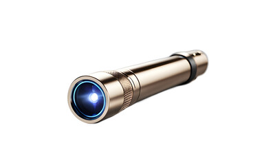 Poster - A laser pointer with a sleek metallic body, isolated on a empty plain background
