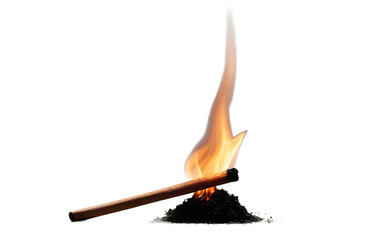 Poster - A match for starting a fire, isolated on a empty plain background