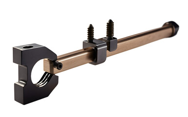Poster - A metal holdfast clamp used for woodworking, isolated on a empty plain background