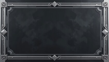 Poster - Elegant Art Deco Frame with Dark Textured Background for Creative Design