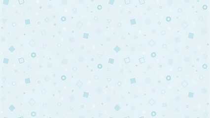 Poster - Abstract pastel blue background with scattered geometric shapes. Geometric shape element with liquid abstract pastel colors background