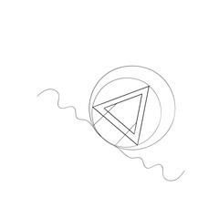 Poster - Play Icon set. Play button vector icon continuous line drawing  doodle