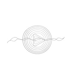 Poster - Play Icon set. Play button vector icon continuous line drawing  doodle