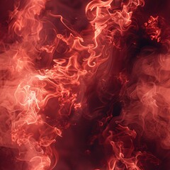 Poster - The image shows dynamic swirls of red flames and smoke blending together creating a captivating and intense atmosphere reminiscent of fire. The movement captures the energy of heat.