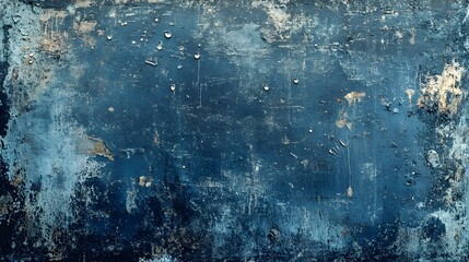 Poster - Weathered and distressed abstract grunge textured wall background with peeling paint cracked and stained surface and a rustic aged appearance  This moody atmospheric image has a vintage industrial