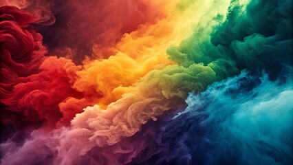 Wall Mural - Abstract modern clouds of color smoke, colorful texture background. Colored fluid powder explosion, vape smoke liquid. abstract clouds design for banner, web, landing page, cover. 3D illustration
