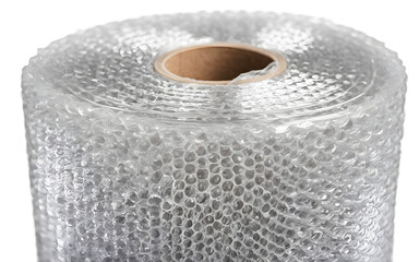 Aufkleber - A roll of bubble wrap for protecting fragile items, isolated on a empty plain background