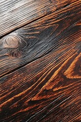 Aufkleber - Warm rustic wooden surface with rich brown and dark accents design