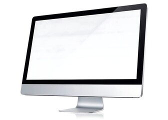 Poster - Modern all in one desktop computer with blank screen.