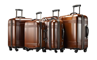Poster - A set of luggage bags for travel, isolated on a empty plain background